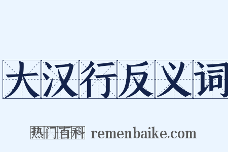大汉行反义词是什么意思的图片